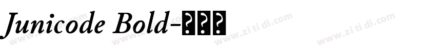 Junicode Bold字体转换
